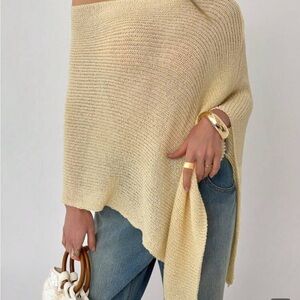 Elegant Apricot Poncho